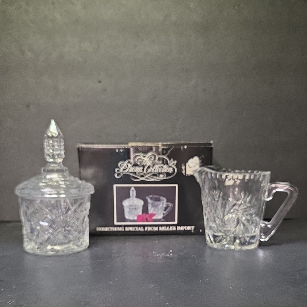 Irena‎ Collection Polish 24% Leaded Crystal Cream And Sugar Set